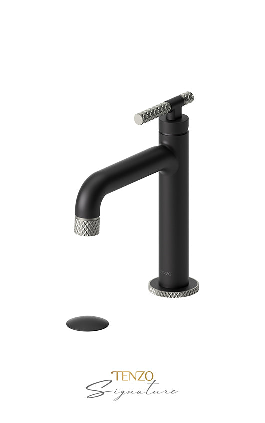 TENZO BE11-C-P Single Hole Lavatory Faucet With (Overflow) Drain Bellacio-C