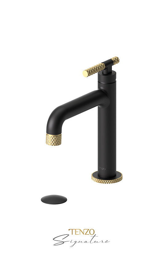 TENZO BE11-C-P Single Hole Lavatory Faucet With (Overflow) Drain Bellacio-C