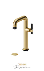 TENZO BE10H-F-W Tall Single Lavatory Faucet With (W/O Overflow) Drain Bellacio-F