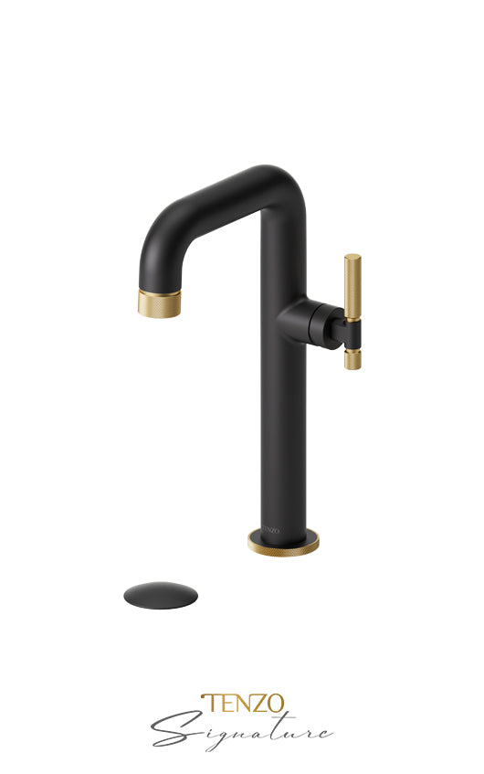 TENZO BE10H-F-W Tall Single Lavatory Faucet With (W/O Overflow) Drain Bellacio-F
