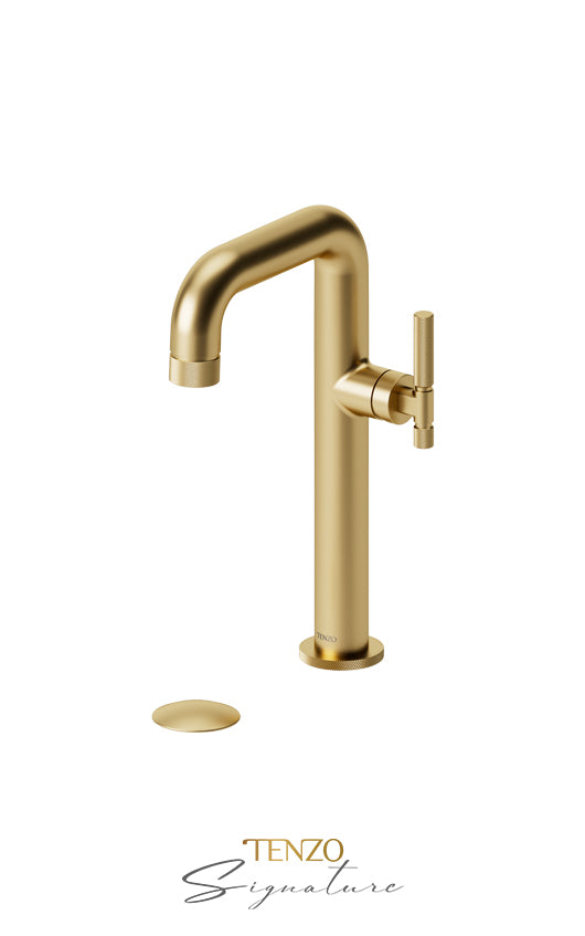 TENZO BE10H-F-W Tall Single Lavatory Faucet With (W/O Overflow) Drain Bellacio-F Secondary image