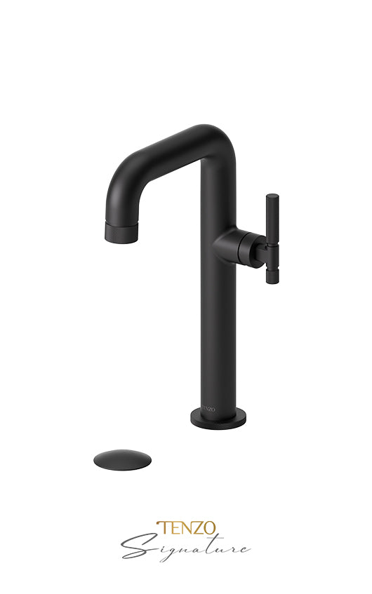 TENZO BE10H-F-P Tall Single Lavatory Faucet With (Overflow) Drain Bellacio-F
