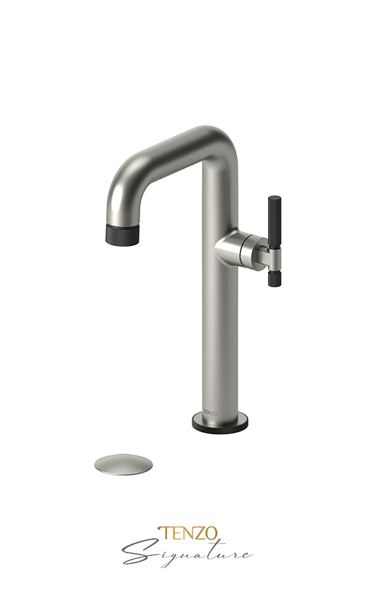 TENZO BE10H-F-P Tall Single Lavatory Faucet With (Overflow) Drain Bellacio-F