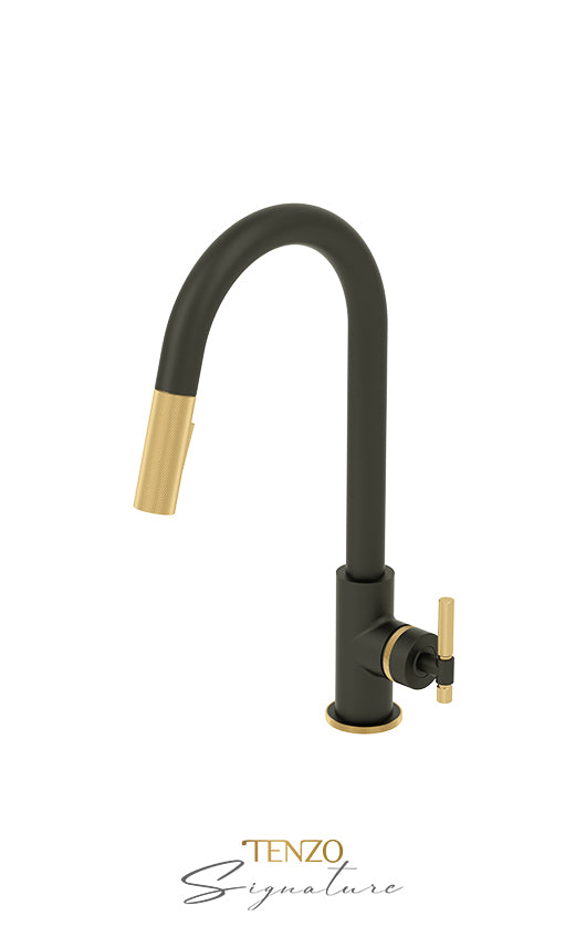 TENZO BE130-F Single-Handle Kitchen Faucet Bellacio With Pull-Down & 2-Function Hand Shower