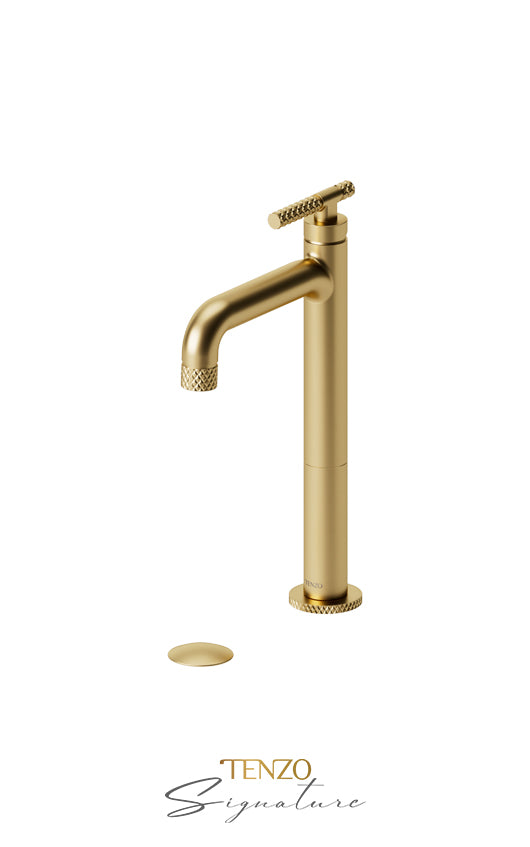 TENZO BE11H-C-P Tall Single Lavatory Faucet With (Overflow) Drain Bellacio-C