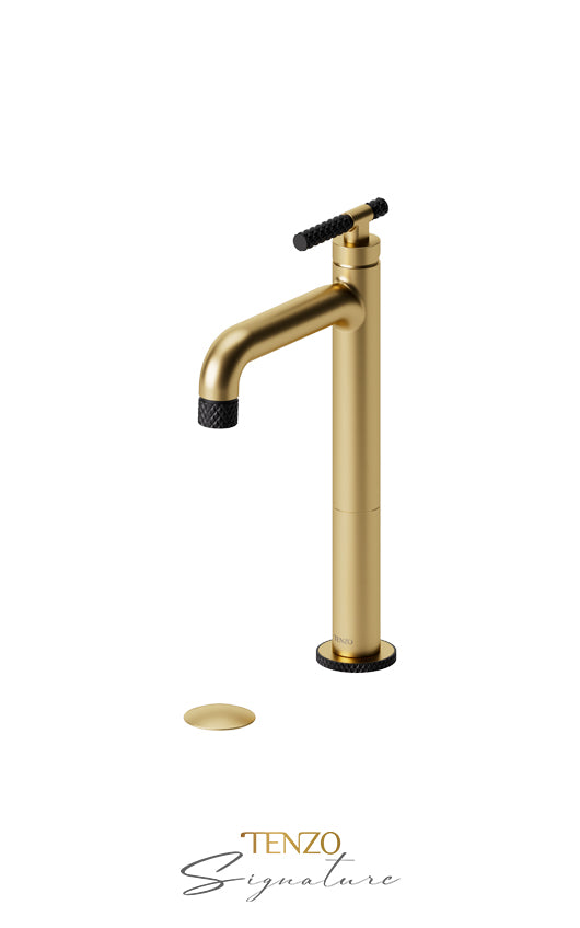 TENZO BE11H-C-W Tall Single Lavatory Faucet With (W/O Overflow) Drain Bellacio-C