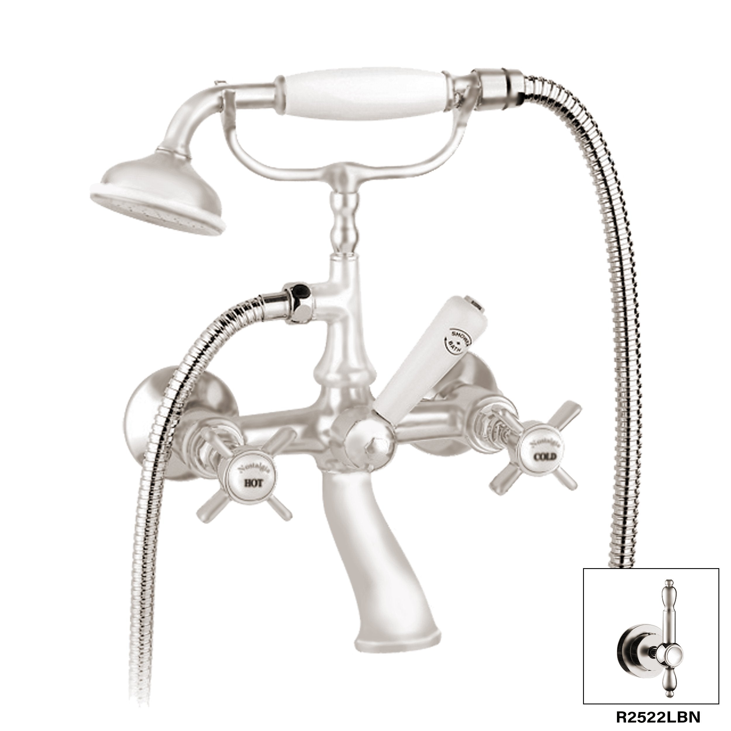 DISEGNO R2522L Nostalgia Wall Mount Tub Filler Secondary image