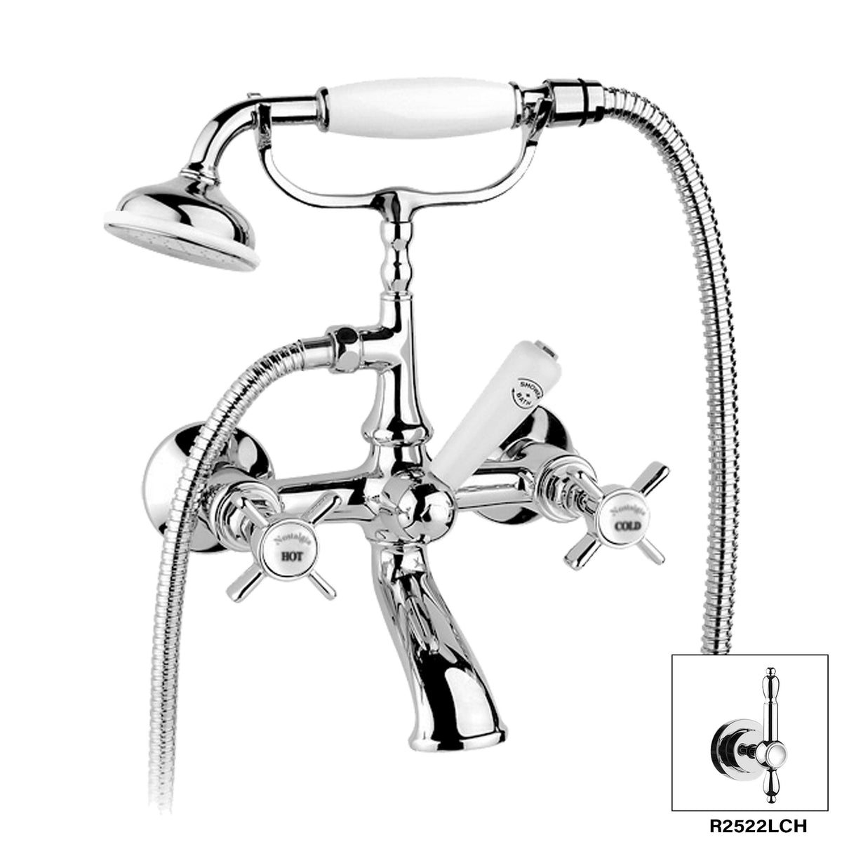 DISEGNO R2522X Nostalgia Wall Mount Tub Filler Main image