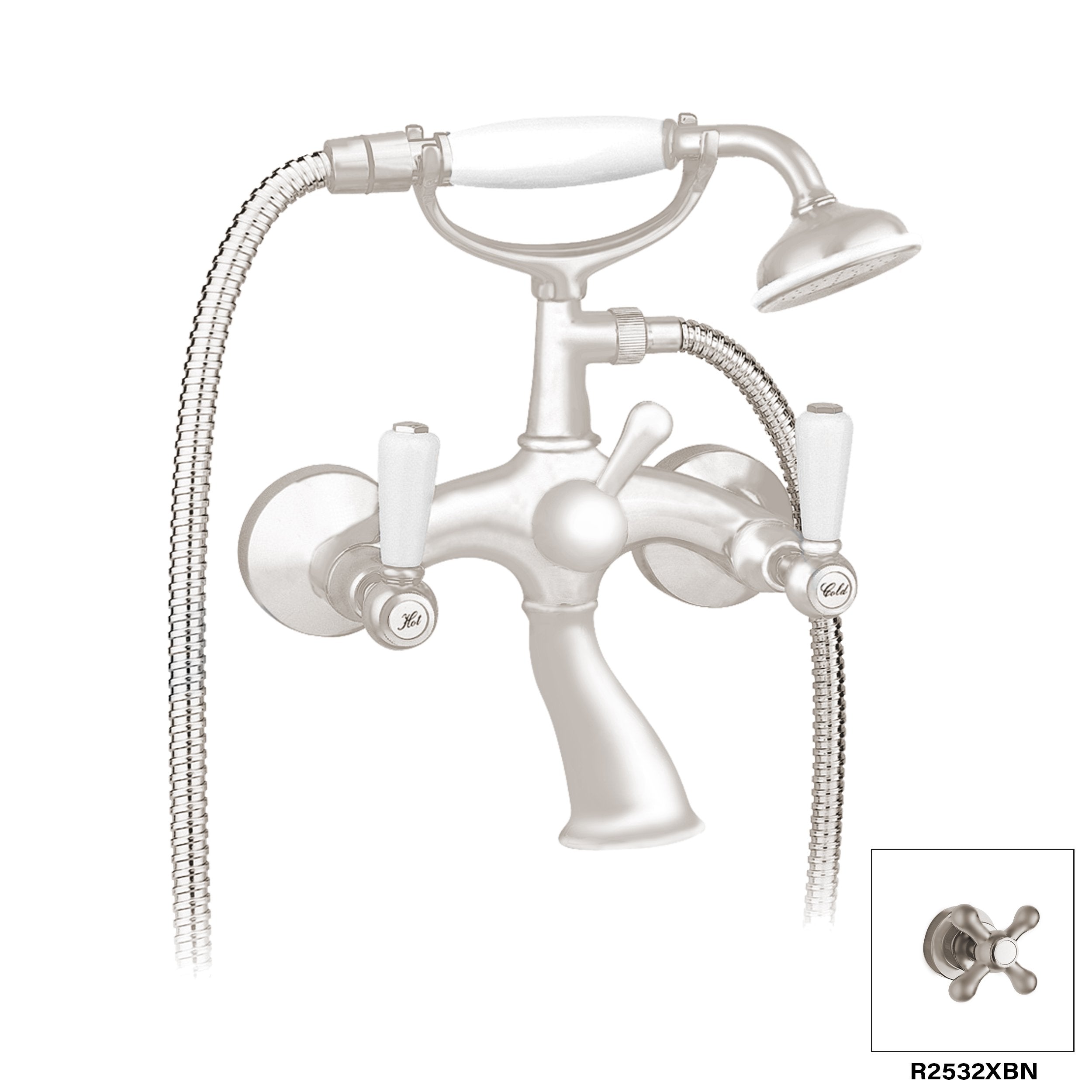 DISEGNO R2532L Colonial Wall Mount Tub Filler Secondary image
