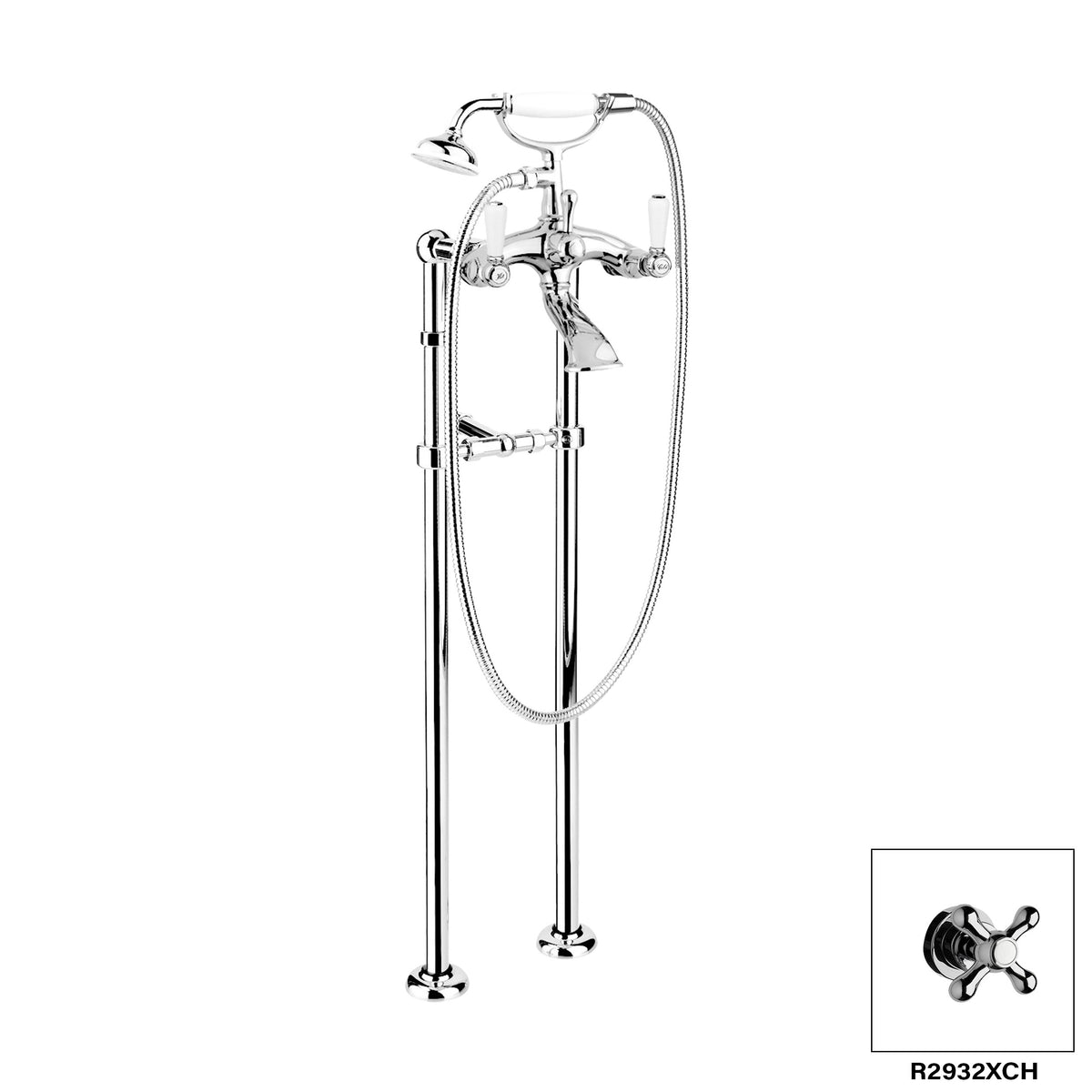 DISEGNO R2932L Colonial Floor Mount Tub Filler Main image