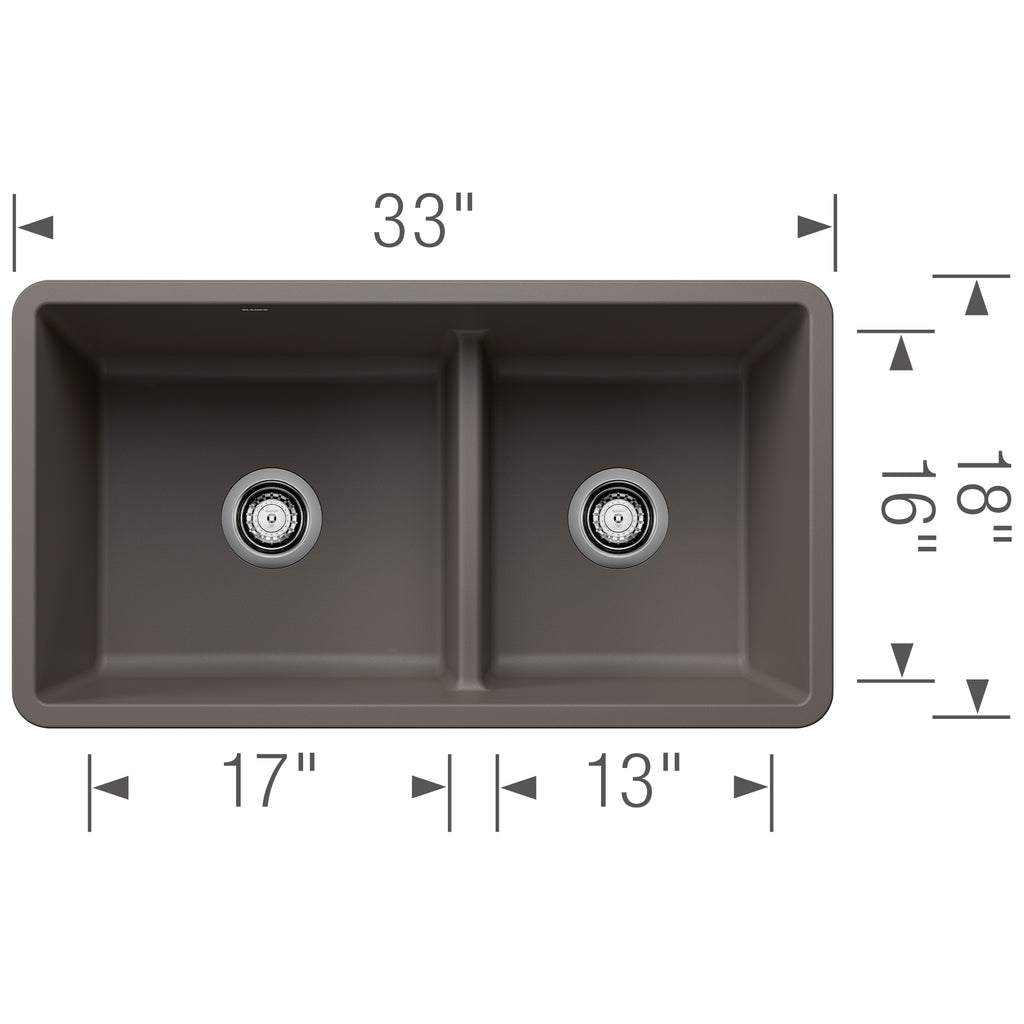 BLANCO 402651 PRECIS U 1¾ LOW DIVIDE