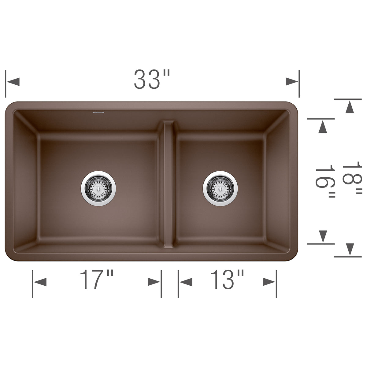 BLANCO 402651 PRECIS U 1¾ LOW DIVIDE