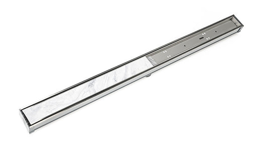Infinity Drain  Site Sizable® PVC Channel Tile Insert Frame Stainless Steel
