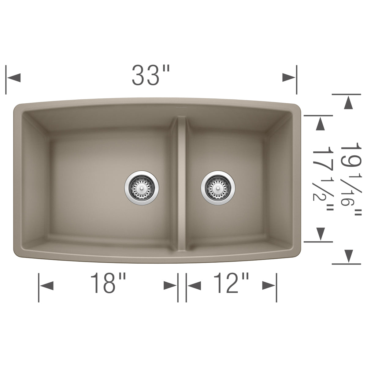 BLANCO 402664 PERFORMA U 1¾ LOW DIVIDE