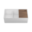 HOME REFINEMENTS 103619 Apron Front Undermount Double Bowl Kitchen Sink With Accessory Ledge, 36"X19"X11-1/2"