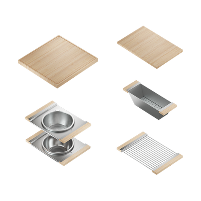 Home Refinements SmartStation SM005823 Kitchen Set, L21" X 17" X 10 R36" X 17" X 10", Acc