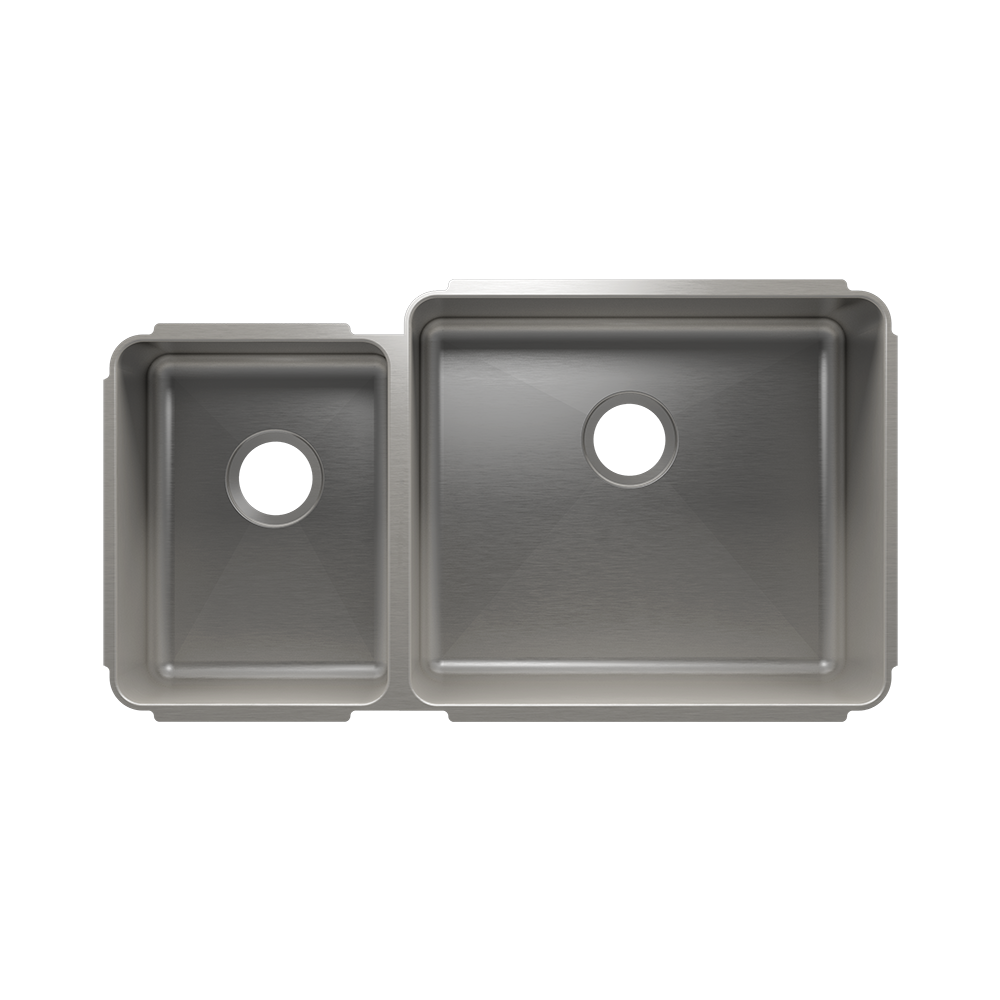 HOME REFINEMENTS 003241 Undermount Classic Double Bowl Kitchen Sink, L12"X16"X8" R21"X18"X10" Secondary image