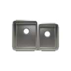 HOME REFINEMENTS 003252 Undermount Classic Double Bowl Kitchen Sink, L15"X18"X10" R12"X16"X8"