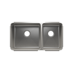 HOME REFINEMENTS 003254 Undermount Classic Double Bowl Kitchen Sink, L18"X16"X10" R12"X16"X8"