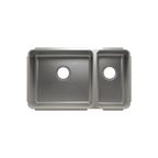 HOME REFINEMENTS 003256 Undermount Classic Double Bowl Kitchen Sink, L18"X16"X10" R9"X16"X8"