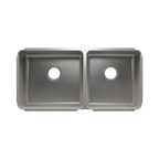 HOME REFINEMENTS 003281 Undermount Classic Double Bowl Kitchen Sink, L18"X16"X8" R15"X16"X8"