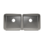 HOME REFINEMENTS 003283 Undermount Classic Double Bowl Kitchen Sink, L18"X16"X8" R18"X16"X8"