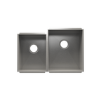 HOME REFINEMENTS 003651 Undermount Urbanedge Double Bowl Kitchen Sink, L12"X16"X8" R15"X18"X10"