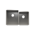 HOME REFINEMENTS 003652 Undermount Urbanedge Double Bowl Kitchen Sink, L15"X18"X10" R12"X16"X8"