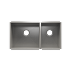 HOME REFINEMENTS 003677 Undermount Urbanedge Double Bowl Kitchen Sink, L18"X16"X8" R12"X16"X8"