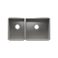HOME REFINEMENTS 003678 Undermount Urbanedge Double Bowl Kitchen Sink, L12"X16"X8" R18"X16"X8"