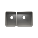 HOME REFINEMENTS 003936 Undermount J7 Double Bowl Kitchen Sink, L12"X16"X8" R18"X16"X8"