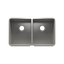 HOME REFINEMENTS 003949 Undermount J7 Double Bowl Kitchen Sink, L15"X18"X10" R15"X18"X10"