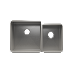 HOME REFINEMENTS 003952 Undermount J7 Double Bowl Kitchen Sink, L18"X18"X10" R12"X16"X8"
