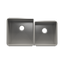 HOME REFINEMENTS 003954 Undermount J7 Double Bowl Kitchen Sink, L18"X18"X10" R15"X16"X8"