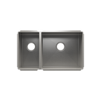 HOME REFINEMENTS 003982 Undermount J7 Double Bowl Kitchen Sink, L9"X16"X8" R18"X16"X10"