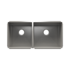 HOME REFINEMENTS 003986 Undermount J7 Double Bowl Kitchen Sink, L15"X16"X8" R18"X16"X10"