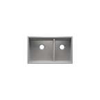 HOME REFINEMENTS 005511 Undermount Double Bowl Kitchen Sink, L18"X18"X10" R12"X18"X10"