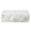 SHAWS MS3318 33 Inch Shaker White Single Bowl Apron Front Fireclay Kitchen Sink With Metallic Design