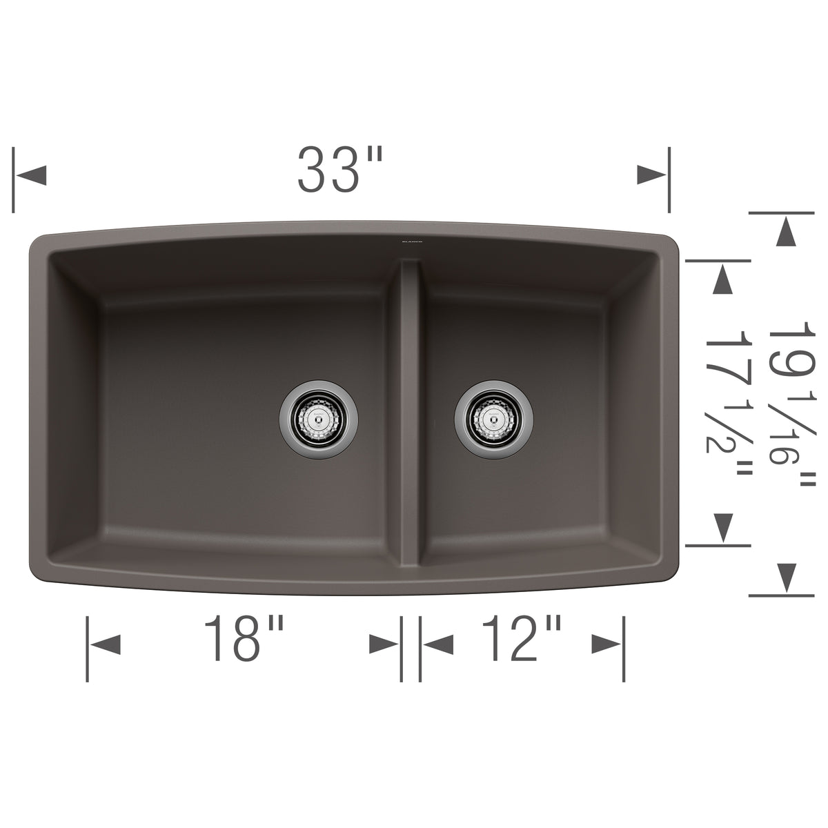 BLANCO 402664 PERFORMA U 1¾ LOW DIVIDE