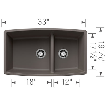 BLANCO 402664 PERFORMA U 1¾ LOW DIVIDE
