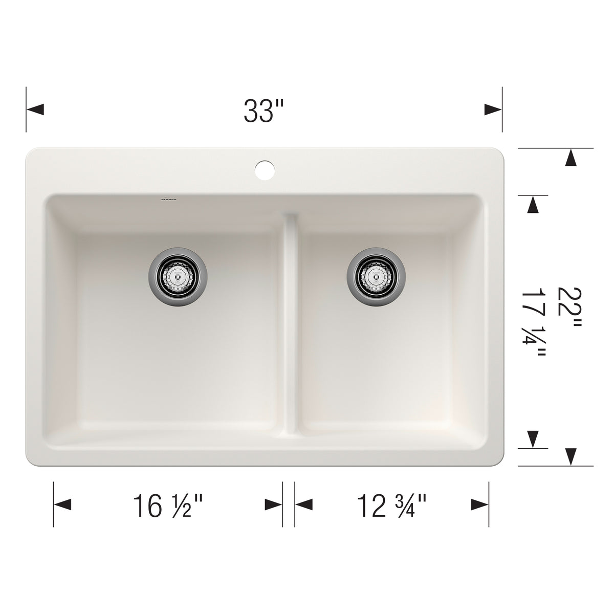 BLANCO 403642 LIVEN 1¾ LOW DIVIDE