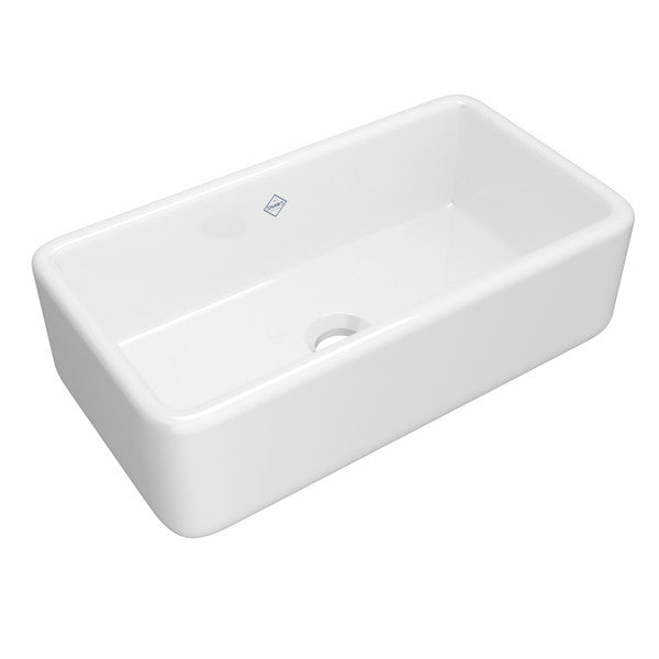 SHAWS RC3318 Original Lancaster Single Bowl Farmhouse Apron Front Fireclay Kitchen Sink Main image