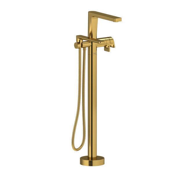 RIOBEL TOD39 Ode 2-Way Type T (Thermostatic) Coaxial Floor-Mount Tub Filler With Hand Shower Trim Main image
