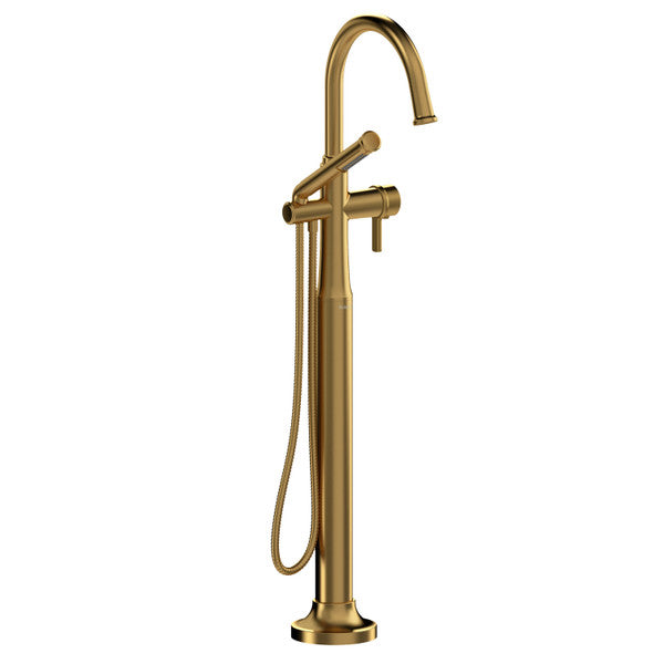 RIOBEL TMMRD39J Momenti Single Hole Floor Mount Tub Filler Trim with C-Spout Main image
