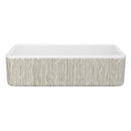 SHAWS RC3618 36 Inch Lancaster White Single Bowl Farmhouse Apron Front Fireclay Kitchen Sink With Lines Design
