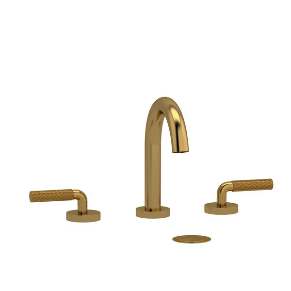 RIOBEL RU08 Riu Widespread Bathroom Faucet with C-Spout with Knurled Lever Handles Main image