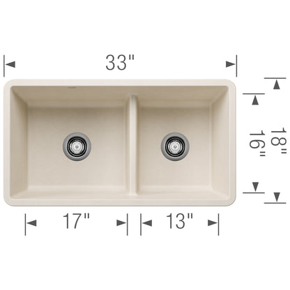 BLANCO 402651 PRECIS U 1¾ LOW DIVIDE