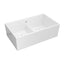 SHAWS MS3320 33 Inch Shaker Low Divide Double Bowl Apron Front Fireclay Kitchen Sink