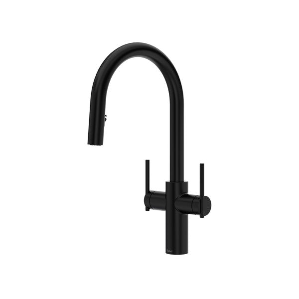 RIOBEL LT801 Lateral Two Handle Pull-Down Kitchen Faucet With C-Spout Secondary image